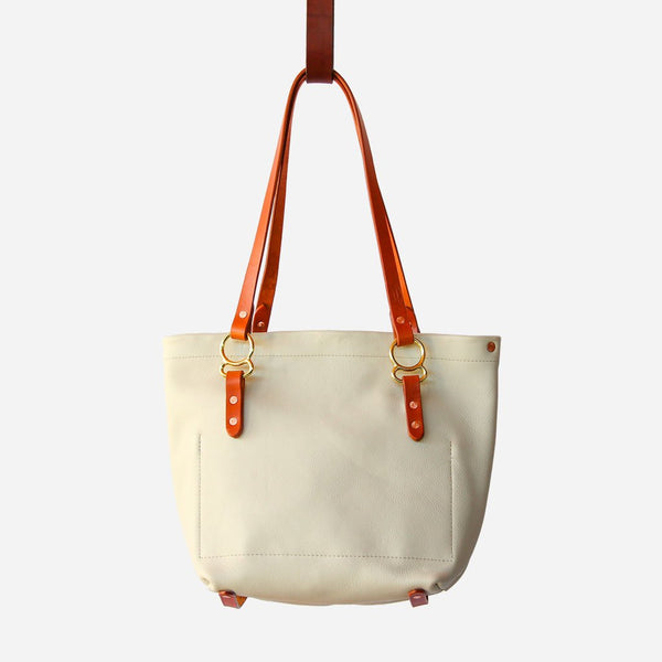 Cream Bucket Bag - Copperdot Leather Goods