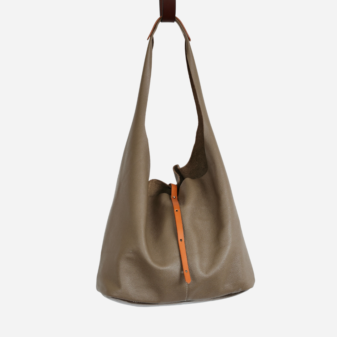 Clay Leather Top-handle Bag